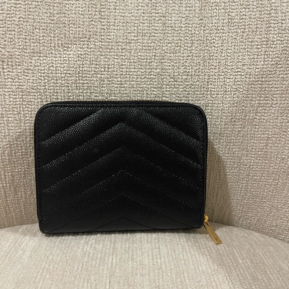 YSL Wallet Brand New Black Calfskin Leather and Gold Hardware - Picture 3 of 5